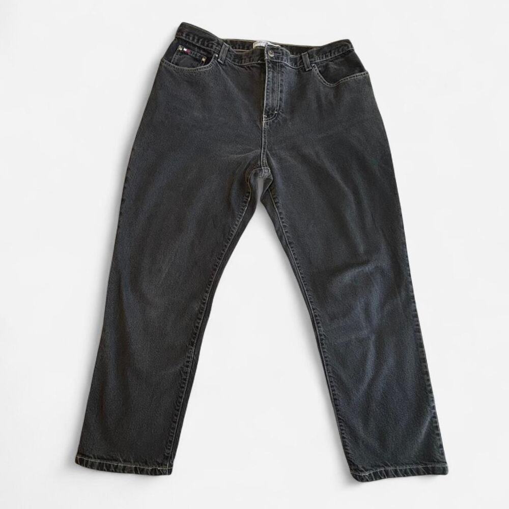 Tommy Hilfiger Women Jeans 16R 31 Inseam Black Tan Solid Casual Style